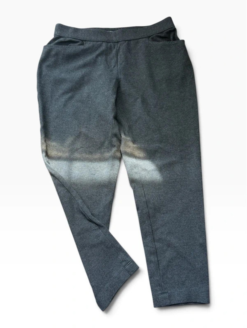 Lafayette 148 New York Charcoal Grey Punto Milano Knit Pull-On Pants Size M